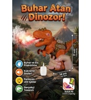 Işıklı ve Kükreme Sesli Buhar Atan Kırmızı Dinozor Oyuncak Su Tabancası