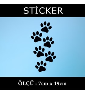 hayvan ayak izi pati etiket sticker - 2 adet çıkartma araba motosiklet kask atv tablet pc buzdolabı otomobil bilgisayar uyumlu