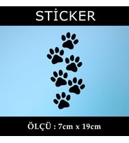 hayvan ayak izi pati etiket sticker - 2 adet çıkartma araba motosiklet kask atv tablet pc buzdolabı otomobil bilgisayar uyumlu