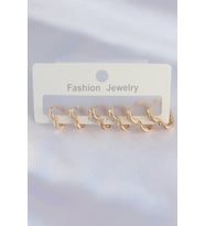Pirinç Gold Renk Kalp Model Küpe Seti