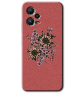 Redmi Note 12 5G Kılıf HD Desen Baskılı Kılıf - Retro Çiçek