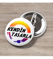 Kişiye Özel Baskılı Rozet - Kişiye Özel Rozet ( 25 Adet )