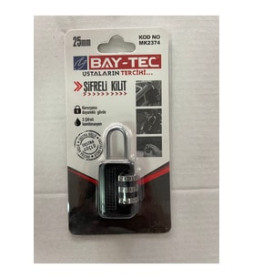 Baytec Şifreli Asma Kilit 25MM