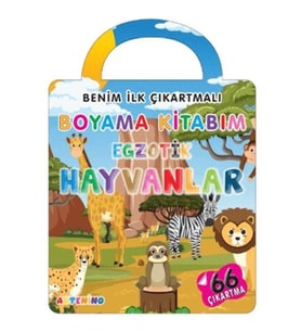 Benim İlk Çıkartmalı Boyama Kitabım - Egzotik Hayvanlar