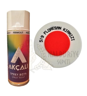 Akçalı Akrilik Sprey Boya FLORESAN KIRMIZI 400 ml - 519