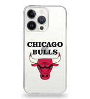 Apple iPhone 13 Pro Max Uyumlu Kapak Chicago Bulls Tasarımlı Şeffaf Silikon Kılıf