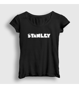 Presmono Kadın Siyah Logo Stanley Kubrick T-Shirt 439308tt