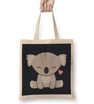 Kawaii Cute Koala With Heart Bez Çanta Uzun Saplı