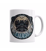 Laugh Pug Köpek Kupa Bardak Porselen