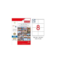 Tanex Lazer Etiket 100 Yaprak 105 x 74.25 Mm Lazer Yazıcı Etiketi