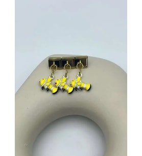 Çelik Gold Sarı Balık Sallantılı Nomi Charm - 25crm65