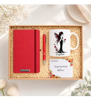 İsme Özel Peri Kız Hediye Seti Kupa Bardak Cizgili Defter & Kalem Sevgiliye Romantik Hediye