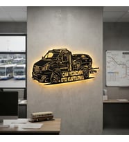 Kişiye veya Fotoğrafa Özel Led Işıklı Ahşap Hediyelik Tır/Kamyon/Çekici Tabloları, Dekor
