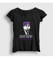 Presmono Kadın Siyah Prison Mike Michael Scott The Office T-Shirt 345937tt