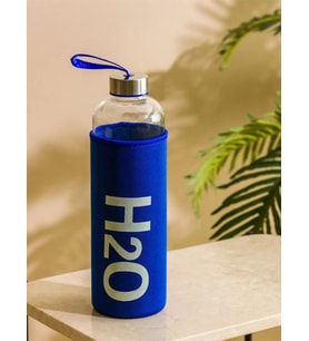 H2o Kılıflı Cam Matara 750 Ml Lacivert