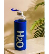 H2o Kılıflı Cam Matara 750 Ml Lacivert