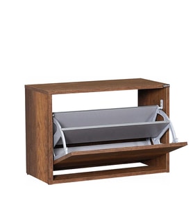 Adore Mobilya Step Oturaklı Ayakkabılık-Koyu Ceviz(Oslo Ceviz) 60x42x30 cm (GxYxD)