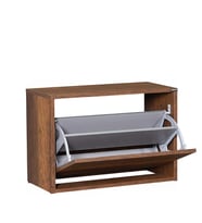 Adore Mobilya Step Oturaklı Ayakkabılık-Koyu Ceviz(Oslo Ceviz) 60x42x30 cm (GxYxD)