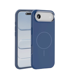 Apple iPhone 17 Air Kılıf M-Safe Şarj Özellikli Kaymaz Silikon Edi Kapak (Lacivert)