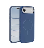 Apple iPhone 17 Air Kılıf M-Safe Şarj Özellikli Kaymaz Silikon Edi Kapak (Lacivert)