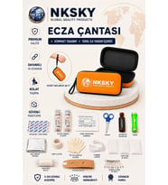 36 Parça İlk Yardım Çantası, Turuncu EVA Çantalı İlk Yardım Seti, Bileğe Takılabilir Taşıma İpli Ecza Çantası