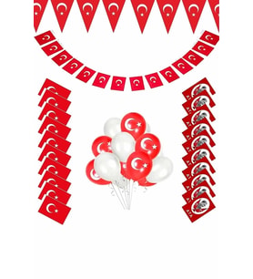 29-ekim 23 Nisan-19 Mayıs Balonlu Dekorasyon Seti