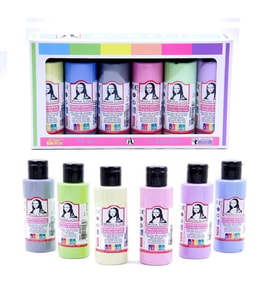 Monalisa Akrilik Boya 6 Renk x 70 ml Pastel Renkler 1 Paket Chalky Acrylic (Karışık)