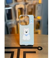 Redmi Note 14 Uyumlu Özel Tasarım Sevimli Figürlü Deri Dokulu Telefon Kılıfı (Bebek Mavisi)