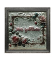 e38 EL İŞÇİLİĞİ FOLYO KABARTMA TABLO 36*36 CM - 6632