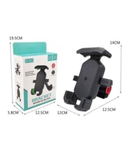 Telefon Tutucu Bisiklet Motorsiklet ve Scooter GİDON Uyumlu  Telefon Tutucu 4.5-7.2 inch (K.Siyah)