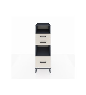 Kronos Dolap 2 Raflı 3 Çekmeceli 44x59x134 Antrasit-Aytaşı