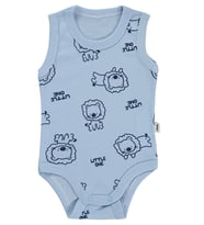 Civil Baby Little One Baskılı 0-24 Ay Çıtçıtlı Badi - Mavi