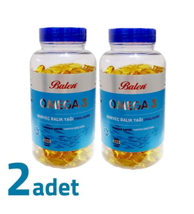 Balen Omega 3 Norveç Balık Yağı Trigliserid 1380MG x 200 Kapsül x 2 Kutu  (Sarı)