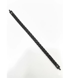 Siyah Çelik Erkek Çelik Bileklik Boy 21.5 Cm / 0.8 Mm - Ebl0076