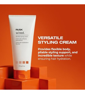 Rusk Wired Flexible Styling Creme, Lifts, Shines, And Creates Soft, -Defying Body, 6 Oz