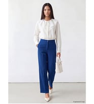LCW Modest Lacivert Beli Lastikli Geniş Paça Kadın Pantolon