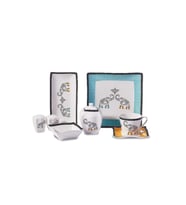 Korkmaz Link Collection 28 Parça A8584 Kare Kahvaltı Takımı (Beyaz)
