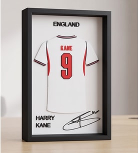 Riva Self Harry Kane İngiltere Milli Takımı 3D Duvar Tablosu - Futbolcu İmzalı Dekoratif Çerçeve