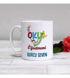 Kişiye Özel Okul Öncesi Öğretmeni Kupa Bardak HA23 (Beyaz - Beyaz)