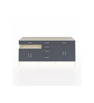 Hyperion Konsol 3 Raflı 6 Çekmeceli 4 Kapaklı 220x44x99 Aytaşı-Antrasit