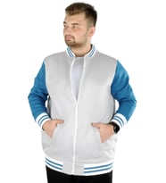 Mode XL Büyük Beden Erkek Kolej Mont 22618 Gri