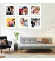 Yapışan Kare 6 lı Foto blok çerçeveler 20x20 cm