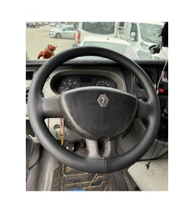 DİKİŞLİ DİREKSİYON KILIFI SİYAH DERİ SİYAH DİKİŞLİ RENAULT MASTER İÇİN HIZLI KARGO