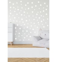 Bebek Ve Çocuk Odası Dekoratif Yıldız Sticker Beyaz