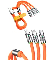 Çoklu Şarj Kablosu Usb Type-c İos Uyumlu 120w Hızlı Şarj Kablosu