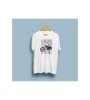 Oversize Hızlı Yaşa Motorsiklet Tasarım unisex T-shirt