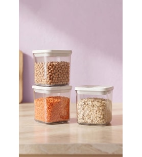 Beyaz Vakumlu Hava Geçirmez 3’lü Saklama Kabı - 700 ml