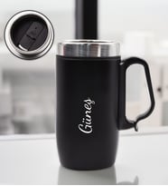 Kişiye Özel Kulplu 280 ML Çelik Termos (Siyah)