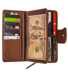 RİCH SMİTH ® CEPTELEFON ALANLI PORTFÖY CÜZDAN HAKİKİ DERİ / 2422 TABA (MAT ARSEL)