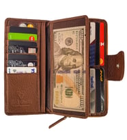 RİCH SMİTH ® CEPTELEFON ALANLI PORTFÖY CÜZDAN HAKİKİ DERİ / 2422 TABA (MAT ARSEL)